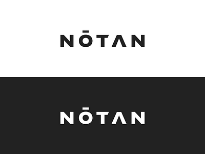 Notan agency black branding clean freelance logo typography uxui white