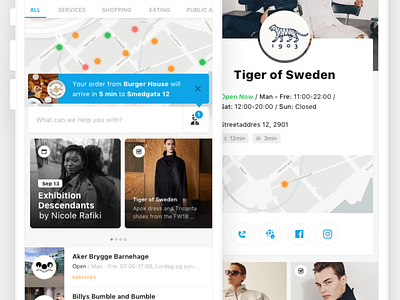 Oslo Smart City - Exploration app chat clean ios iphone map profile shop smart city social thumbnails travell ui ux