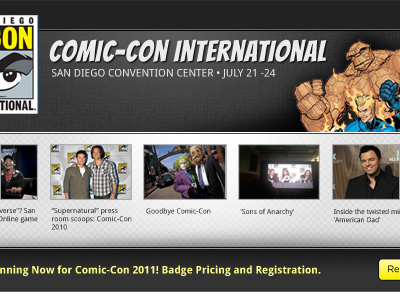 Comic-Con Microsite