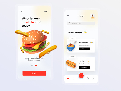 Meal Planner Application adobe xd app app design design figma food meal mobile ui ux