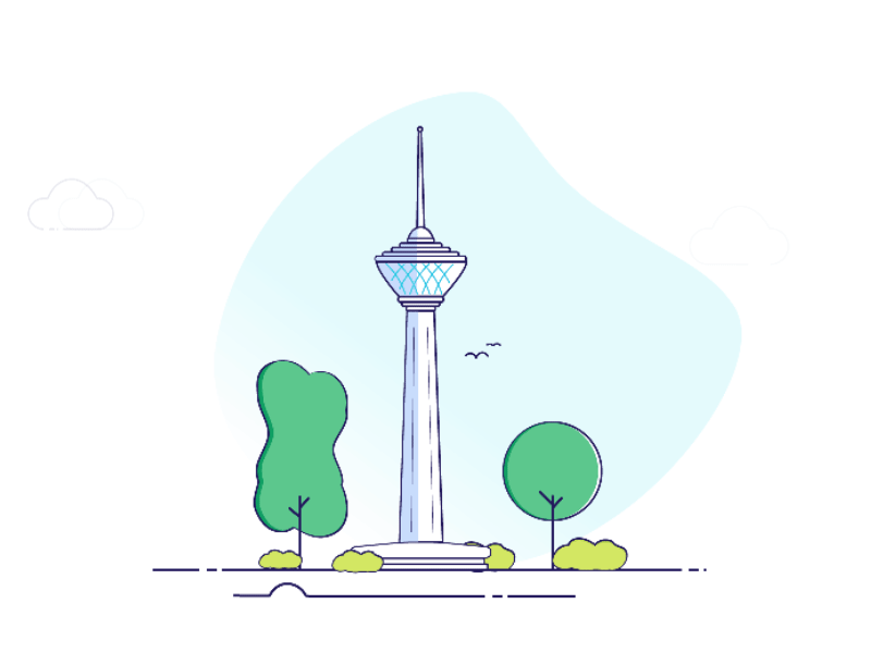Milad Tower illustrate after effect animation art branding clean design illustrate illustration iran persian tehran vector