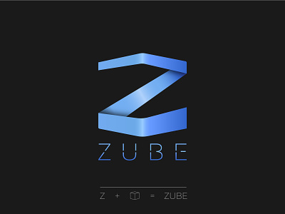 Zube blues branding design gradient letter logo logodesign logotype mixture