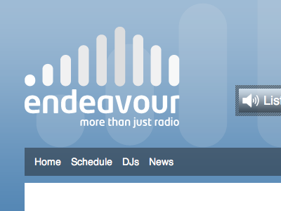New Endeavour Radio website clean endeavour radio html5 modern radio ui website
