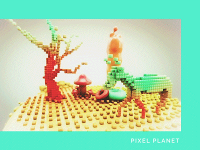 Pixel Planet 3d art abstract art after affects animation art direction branding c4d cinema 4d concept design digital 3d digital art gif animation gif loop illustration motion design motion graphics design pixel