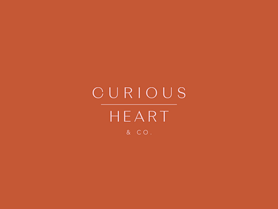 Curious Heart & Co. branding design illustrator logo minimal pastel typography vector