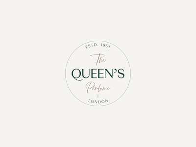 The Queens Perfume branding design flat illustrator logo minimal minimalism pastel typography vector