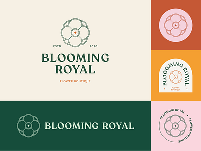 Blooming Royal branding design flat illustrator logo logodesign minimal minimalism pastel vector