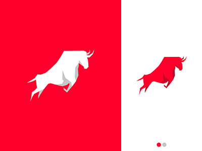 Bull animal branding bull design flat horn horns illustrator logo minimal minimalist red strong taurus toro vector