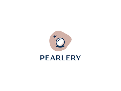 Pearlery abstract branding design elegant flat icon jewelery jewelry logo logotype luxury mark minimal minimalism minimalist ocean pastel pearl sea