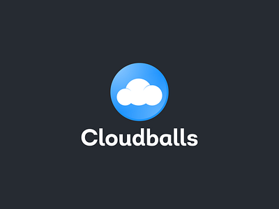 Cloudballs blue branding cloud design flat gradient icon illustrator logo logotype minimal minimalism minimalist minimalistic pastel vector