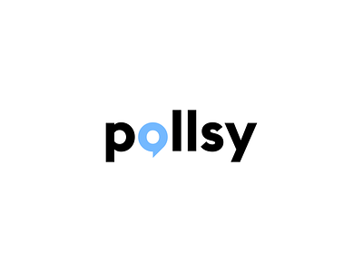 Pollsy black blue branding design flat logo logotype minimal minimalism minimalist minimalistic type typo typogaphy vector