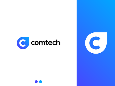 Comtech blue branding c design flat icon letter c logo logodesign logotype minimal minimalism minimalist minimalistic vector