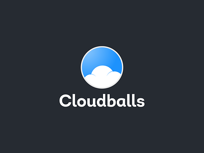 Cloudballs blue branding cloud clouds design flat gradient icon logo logotype minimal minimalism minimalist minimalistic sky vector