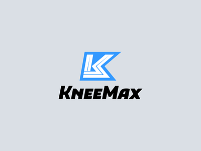 KneeMax blue branding design flat icon k letter logo logotype minimal minimalism minimalist minimalistic vector