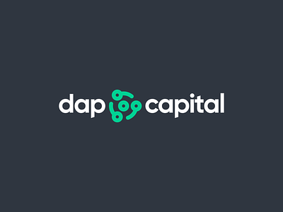 dap capital branding circle combination crypto design flat green grey icon logo logomark logotype mark minimal minimalism minimalist vector