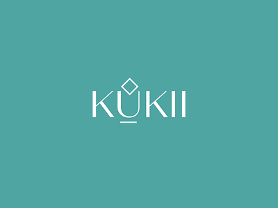 Kukii blue branding design diamond flat jewelry logo minimal minimalism minimalist minimalistic typography