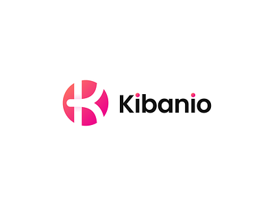 Kibanio accounting branding design finance flat gradient k letter k logo minimal minimalism minimalistic modern pink red saas shadow tech technology vector