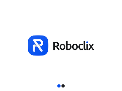 Roboclix arrow blue branding design logo minimal minimalism shadow vector