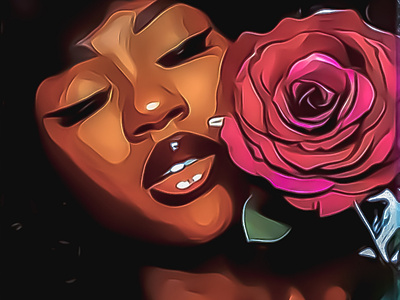Kissed By A Rose art design digital drawing graphic illustration painting visual