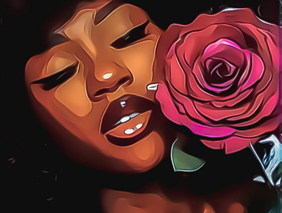 Kissed By A Rose art design digital drawing graphic illustration painting visual