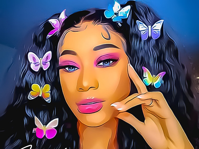 Butterfly Princess art design digital drawing graphic illustration painting