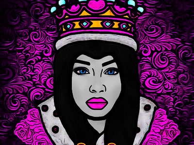 Queen art drawing painting queen royal royalty
