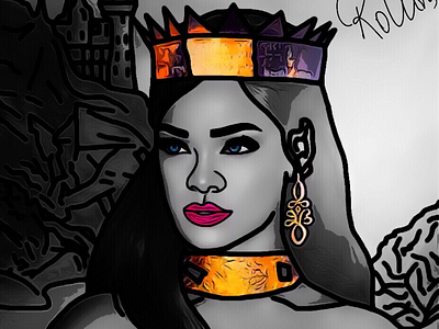 👸🏻 art digital art drawing painting queen woman