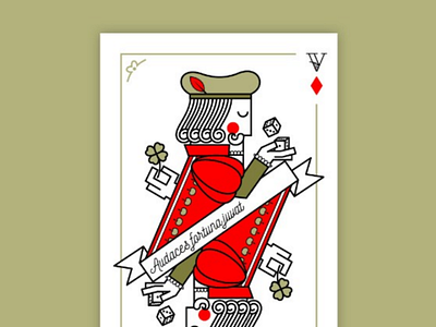 Valet de carreau card design graphism illustration vector