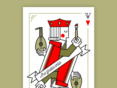 Valet de coeur card design graphism illustration vector