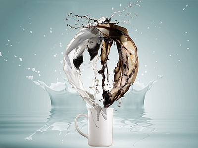 Chocolate Milk Shake app art branding clean concept creative graphic illustration poster symbol texture
