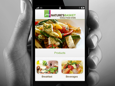 Godrej Nature's Basket Mobile Web App app application design homepage interface ios iphone mockup template ui web website