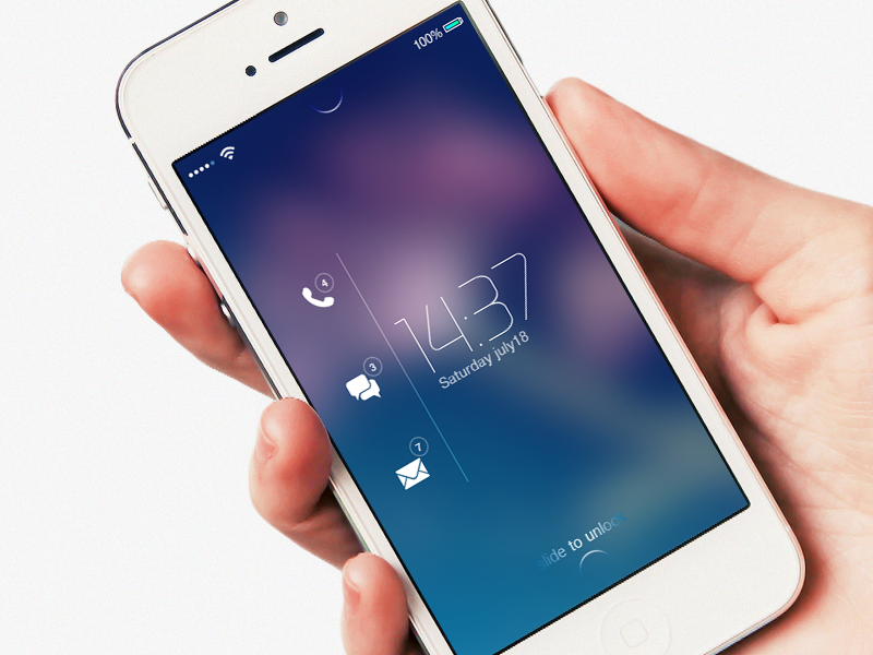 Lock Screen iOS8 by Rabin Dey on Dribbble