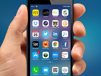 Ios8 Launcher Icons app application article clean icons interface ios ios7 ios8 mockup page ui