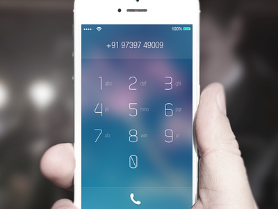 Call Page android app application call clean interface ios ios7 ios8 mockup ui