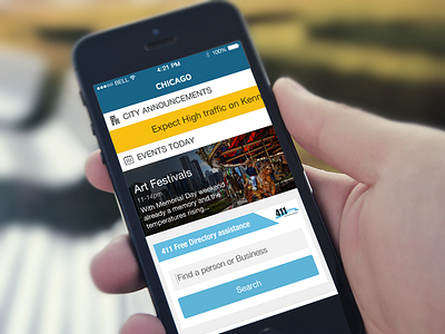 Chicago City Wifi Home Page app application home interface ios ios7 ios8 login mockup ui ux