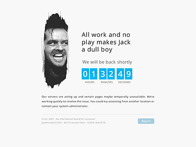 Service temporally unavailable 404 505 application branding creative interface mockup poster ui ux