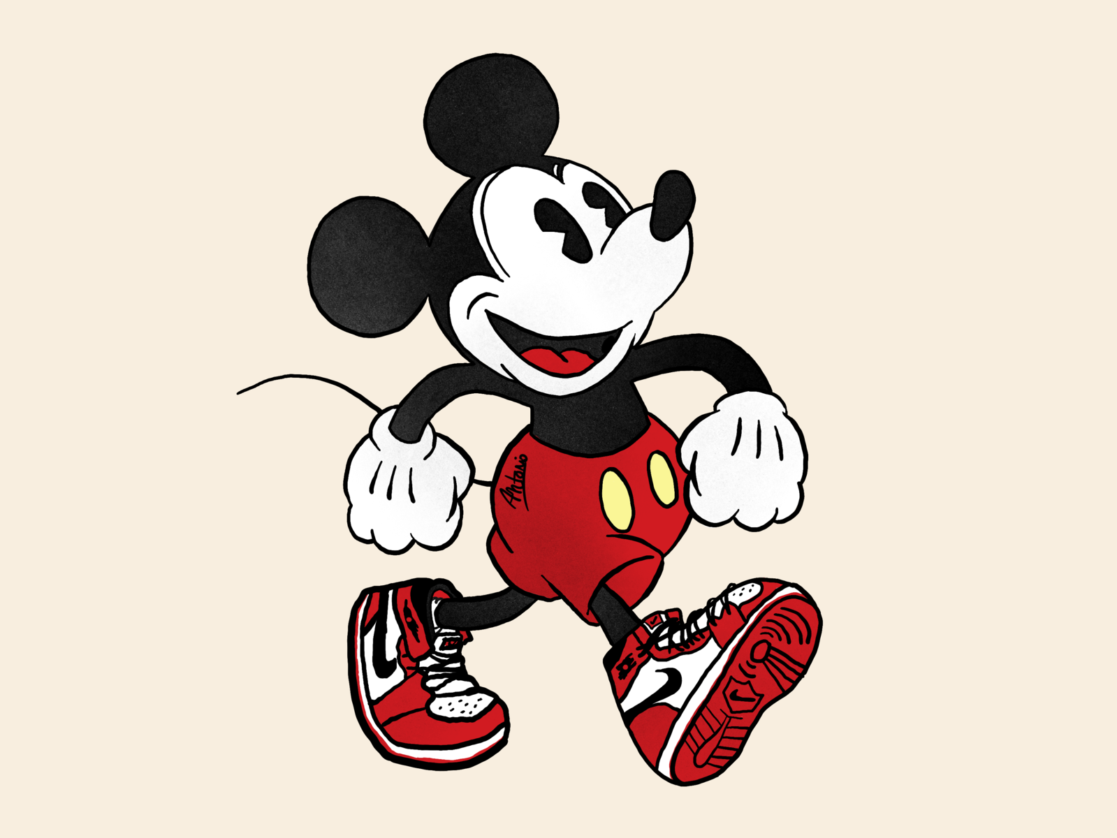 Mickey Mouse Jordan 1 S by Antonio 