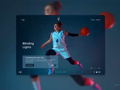 Blinding lights basketball concept design dribbble dunk first post first shot firstshot idea identity branding identity design minimal minimalism minimalistic simple simple design simplicity webdesign website website concept