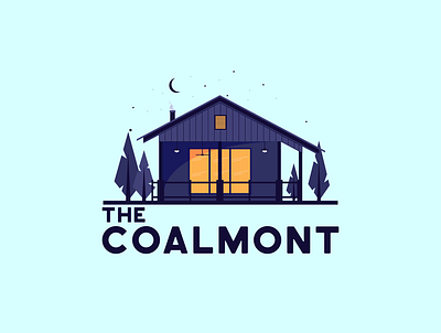 Logo design concept for Cabin Company 2d a logo blue brand branding building logo cabin campfire camping fun home logo house logo illustration logo logo mark logodesign minimal logo modern logo nature night logo