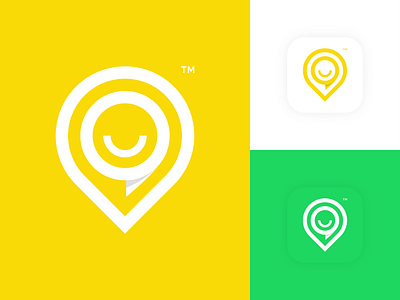 Map based Social Media Logo Design 2d 2d character 3d abstract branding clean clean design clean ui design drawing flat green icon illustration minimal modern socialmedia vector yellow yellow logo