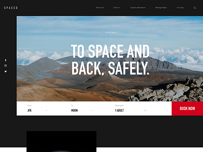 To space and back design ui ux web website