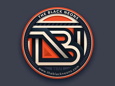 The Black Neons band carlitoxway carlosgarcia dark blue design icon illustration logo orange vector