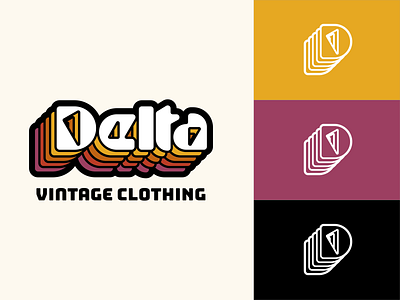 Delta Vintage Logo branding design flat logo vector