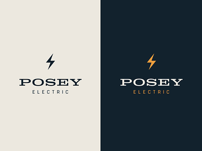 Posey Electrical branding design logo logomark wordmark