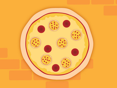 Mmmmpizza colors design flat illustration pizza