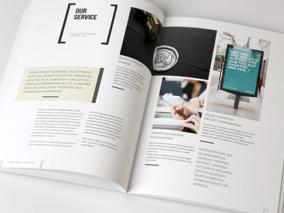 Business Brochure Design a4 clean corporate design editorial design indesign letter magazine