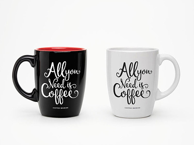 All You Need is Coffee fonts lettering quotes typography