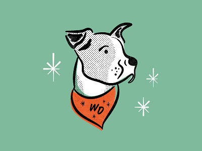Whoa Doggie Illustration brand brand design brand identity branding branding design chicago design dog dogs graphic design illustration logo pup retro