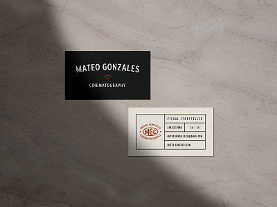 Mateo Gonzales Business Cards brand brand identity branding branding design business card cinematographer cinematography