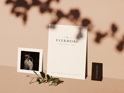 Evermore Stationery brand brand design brand identity branding branding design hair and makeup natural beauty organic makeup organic skincare stationery stationery design